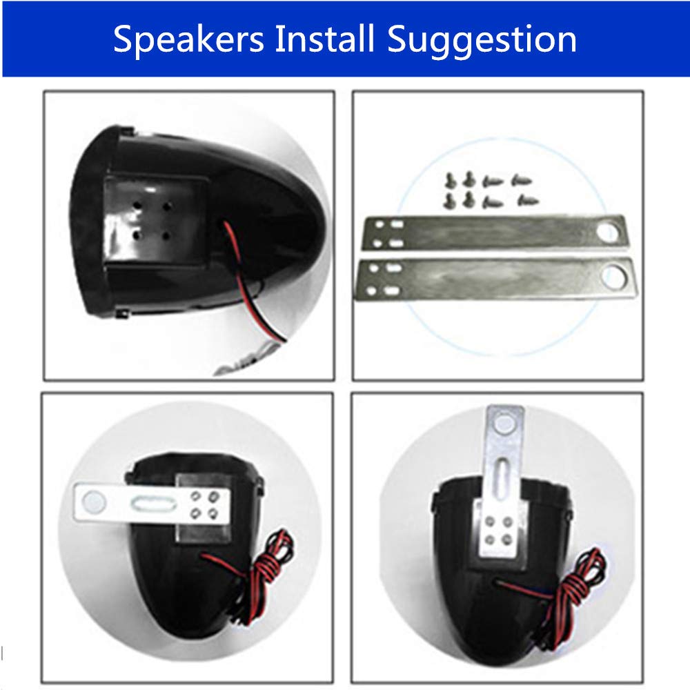 Waterproof UTV ATV Bluetooth Amplifier Sound System - 3.4