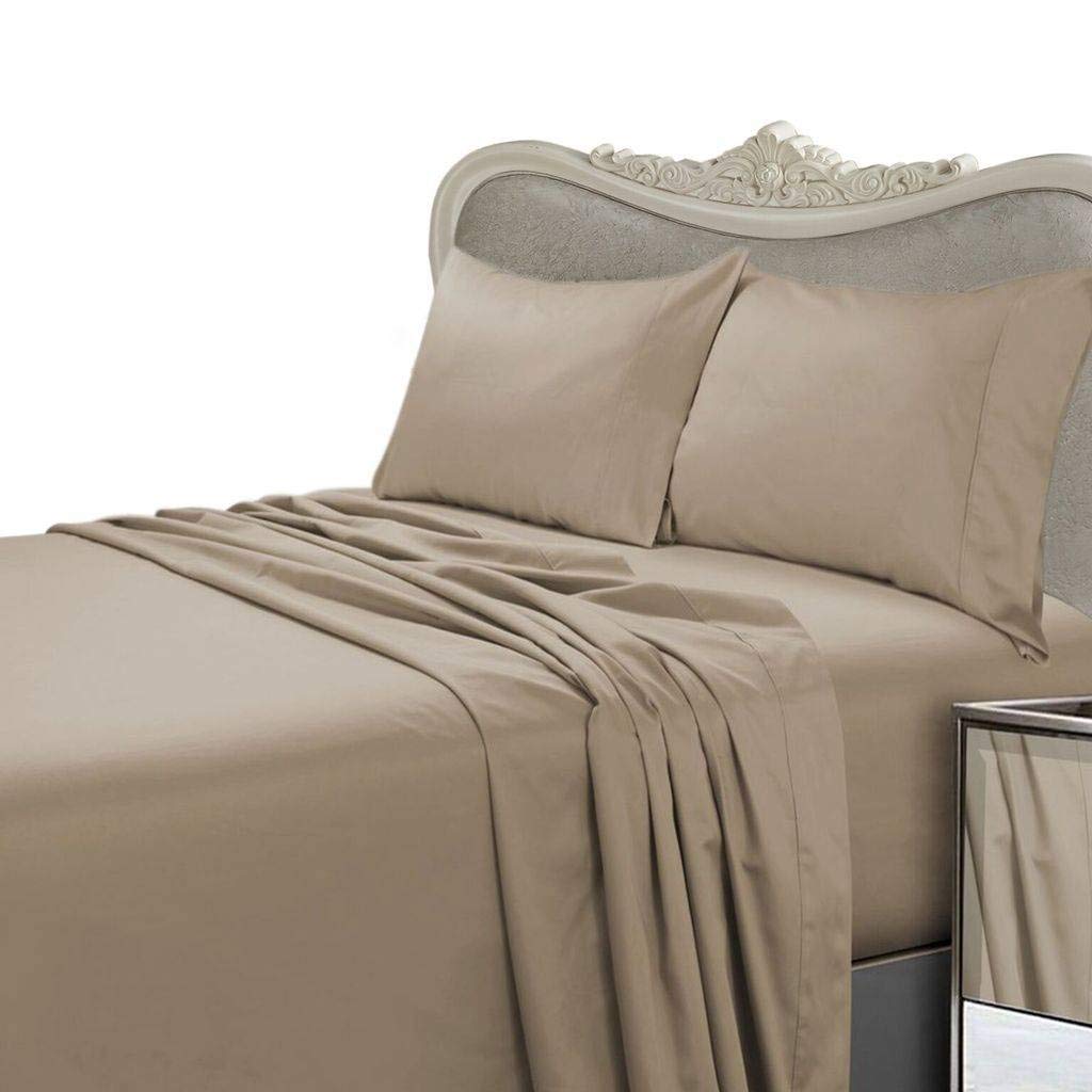 Luxury 300 Thread Count King Size 4-Piece Bed Sheet Set - 100% Egyptian Cotton, Deep Pocket (18-22