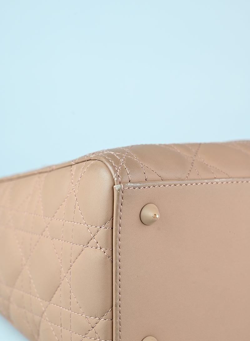 Dior Lady Dior Leather Handbag in Toffee Brown | Luxury Designer Tote Bag for Women | Perfect for Work, Evening Events & Special Occasions