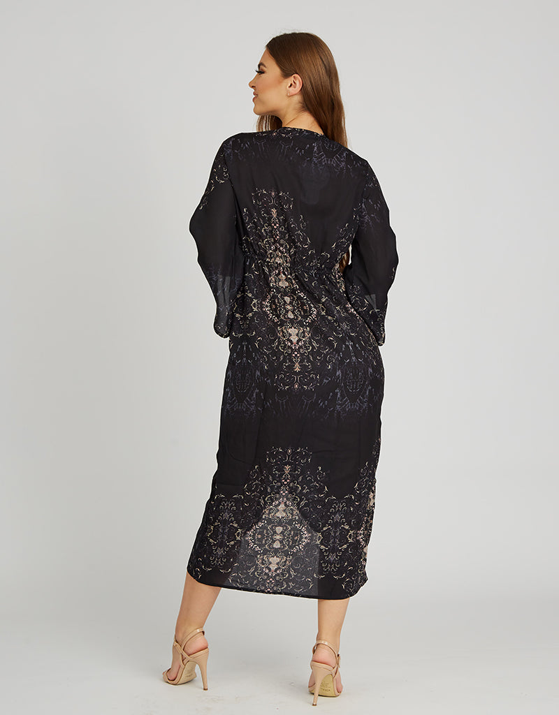 Bianca Knot Dress - Elegant Women's Summer Floral Wrap Dress for Casual & Party Wear | Perfect for Beach, Date Night & Vacation