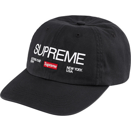 Supreme Est. 1994 6-Panel Black Snapback Hat - Streetwear Fashion for Urban Style & Hip-Hop Culture