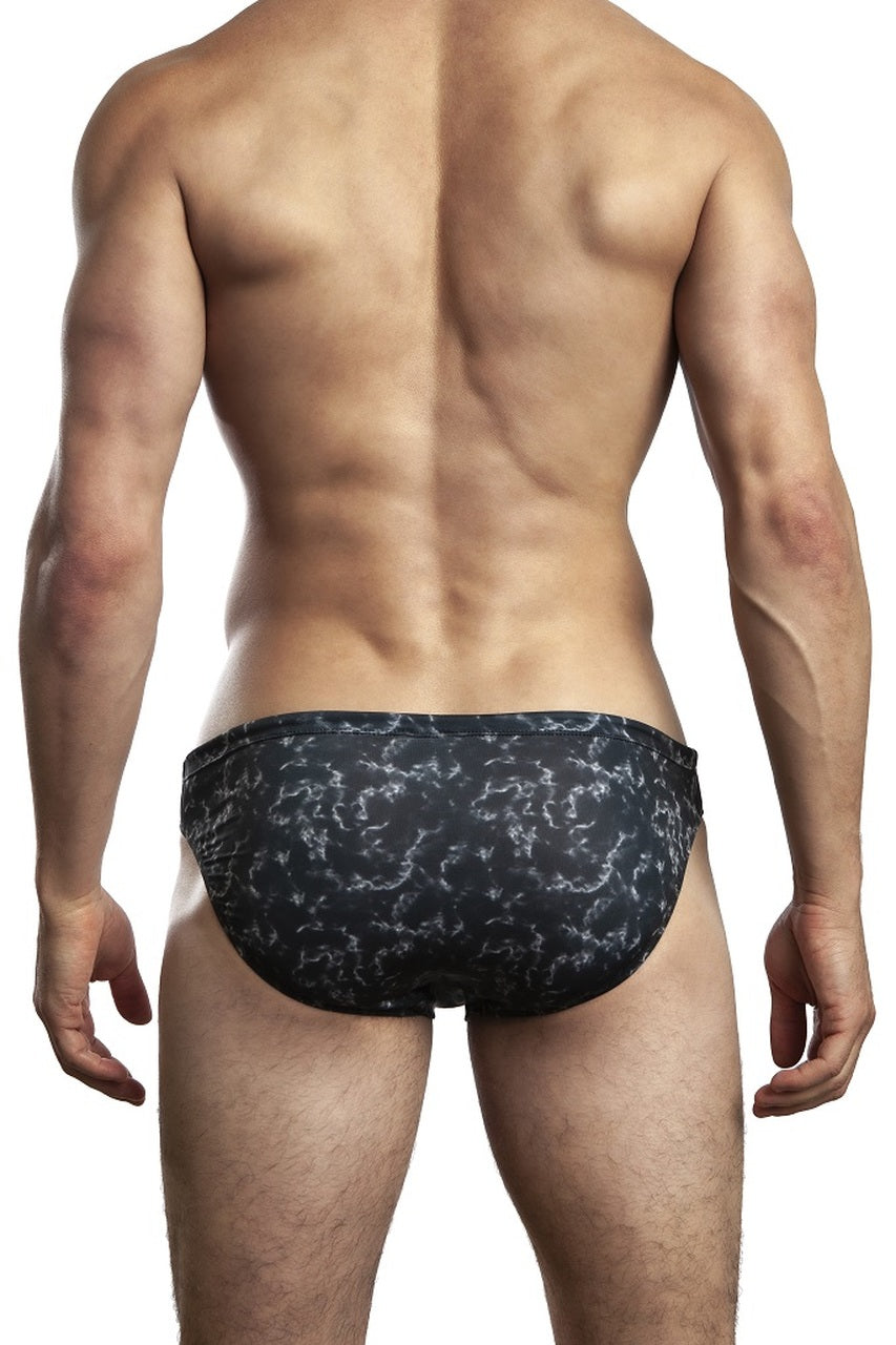Jack Adams Men's Marble Print Swim Brief - Stylish & Comfortable Swimwear for Pool, Beach & Vacation - Quick Dry & UV Protection