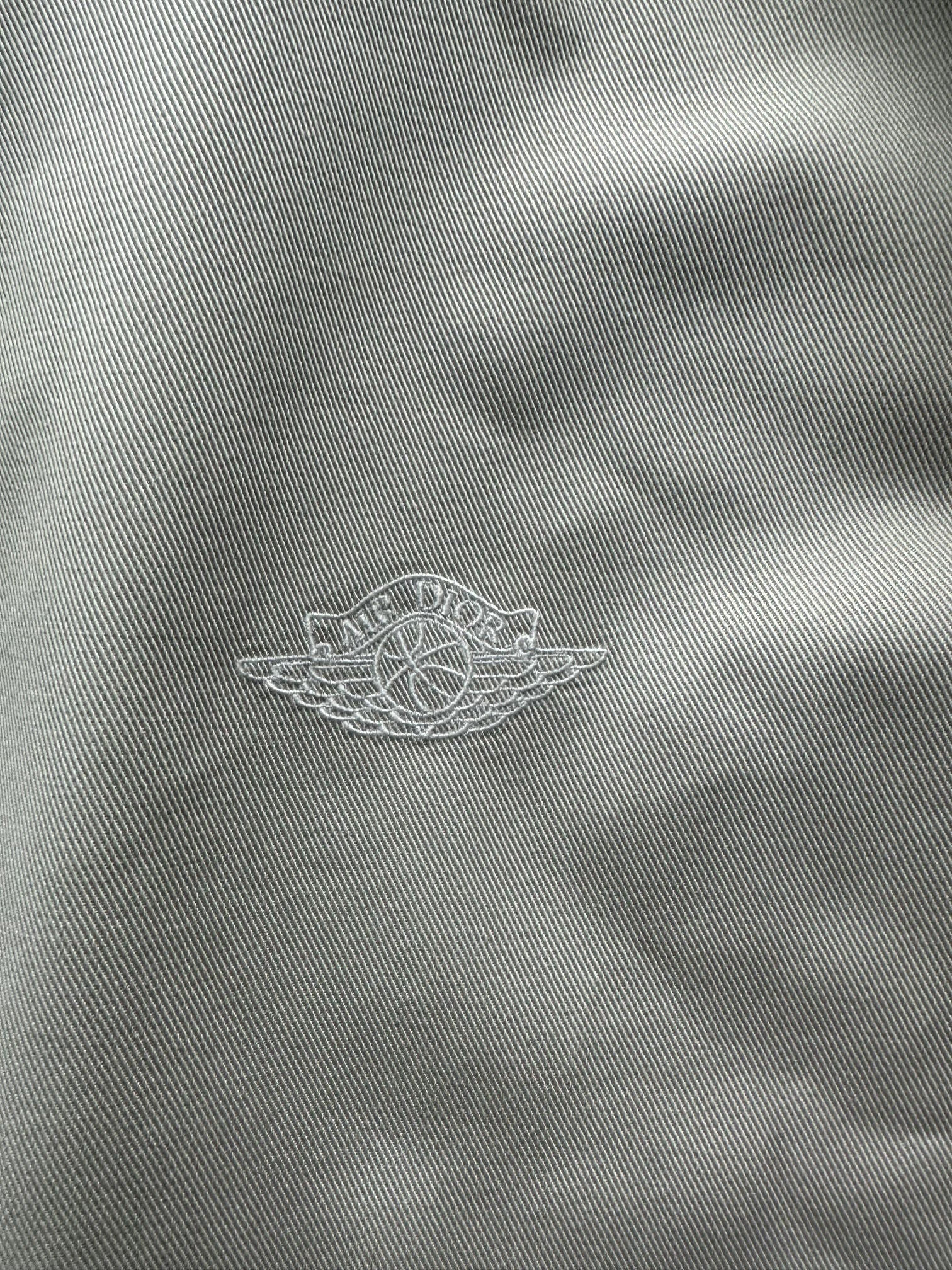 Dior Jordan Air Dior Grey Embroidered Jacket - Men's Luxury Streetwear Fashion Hoodie for Casual Wear & Sneakerhead Outfits