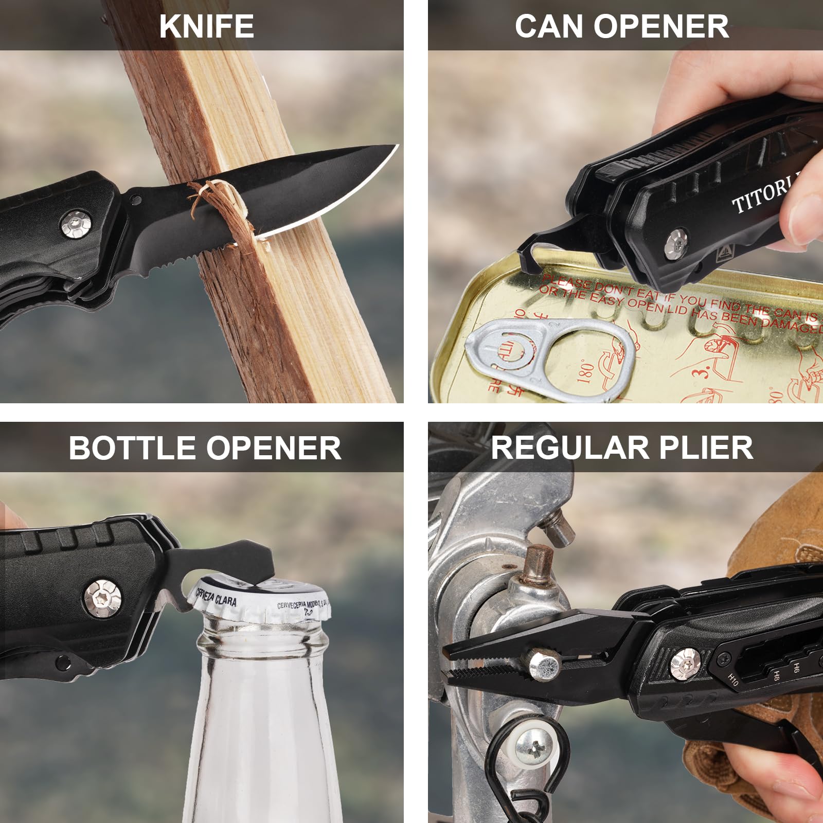 Best Pocket Knife Multitool for Men - Cool Folding Knife Gift for Dad, Husband & Outdoor Enthusiasts | Perfect for Camping, Hiking, Fishing & Survival Gear
