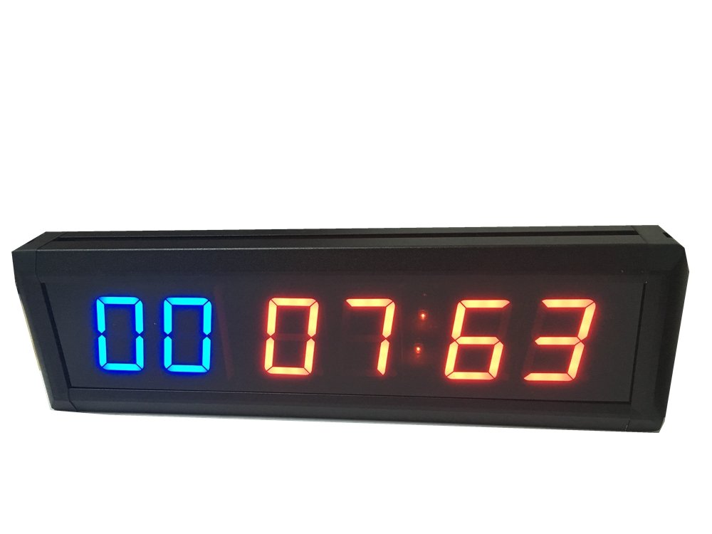 AZOOU Digital LED Wall Clock with Remote Control - Gym Timer, Boxing Stopwatch, Tabata Workout Clock for Fitness Training | Perfect for Home Gym, Boxing Studio & CrossFit Workouts