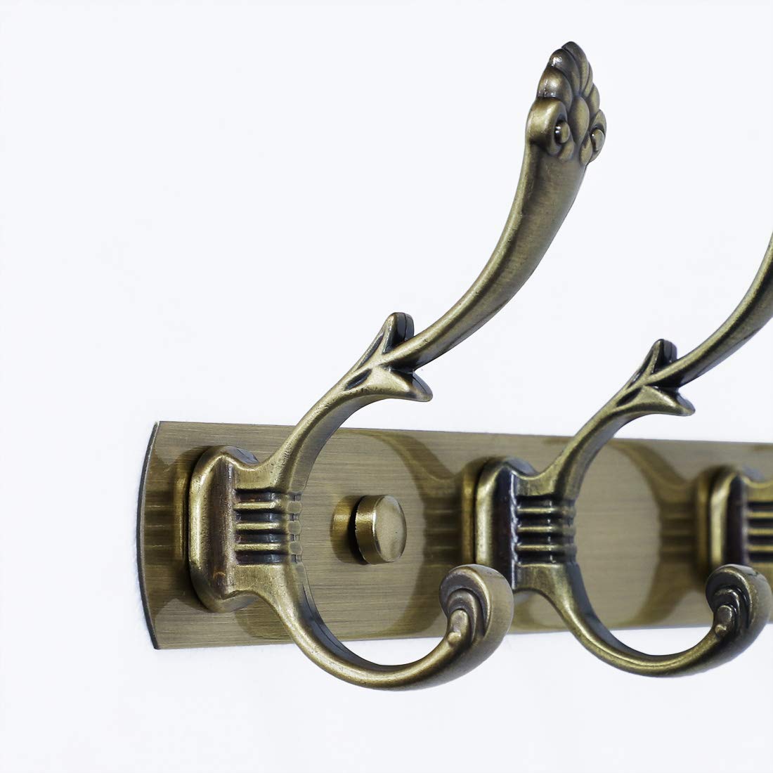 Stainless Steel Coat Hook Rail - 3 Hooks for Bathroom & Closet