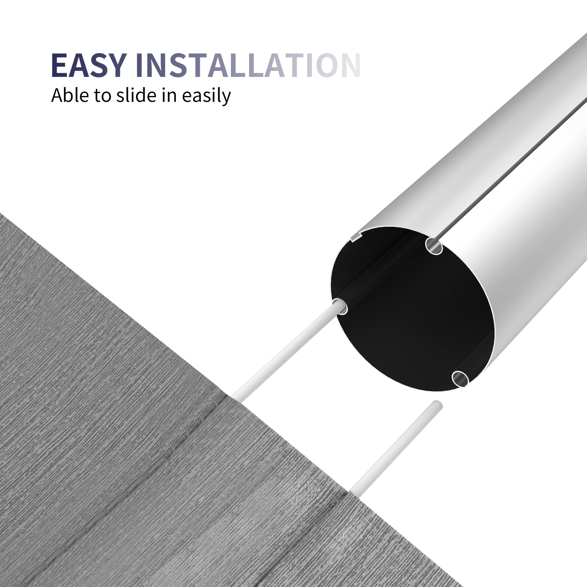 Richeer RV 15' Awning Replacement Fabric - UV Resistant & Weatherproof Universal Canopy for Camper Trailers & Motorhomes - Grey Gradient Single-Sided Print - Perfect for Outdoor Camping & RV Shelter