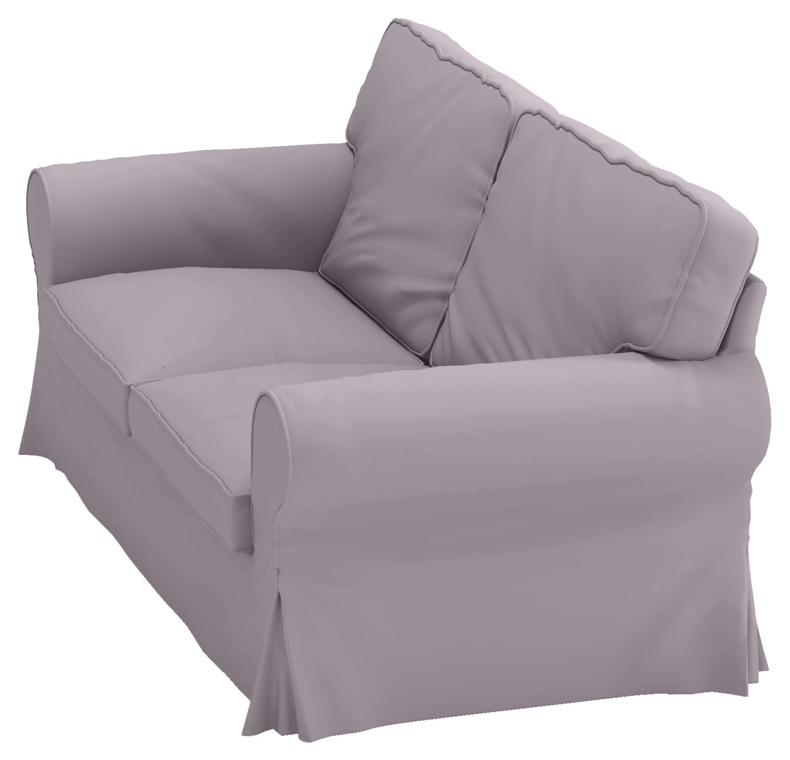 Heavy Cotton Ektorp Sofa Cover Replacement - Compatible with IKEA Ektorp Sofa & Loveseat (Light Gray) | Durable, Washable Slipcover for Living Room, Bedroom, or Office Furniture Protection
