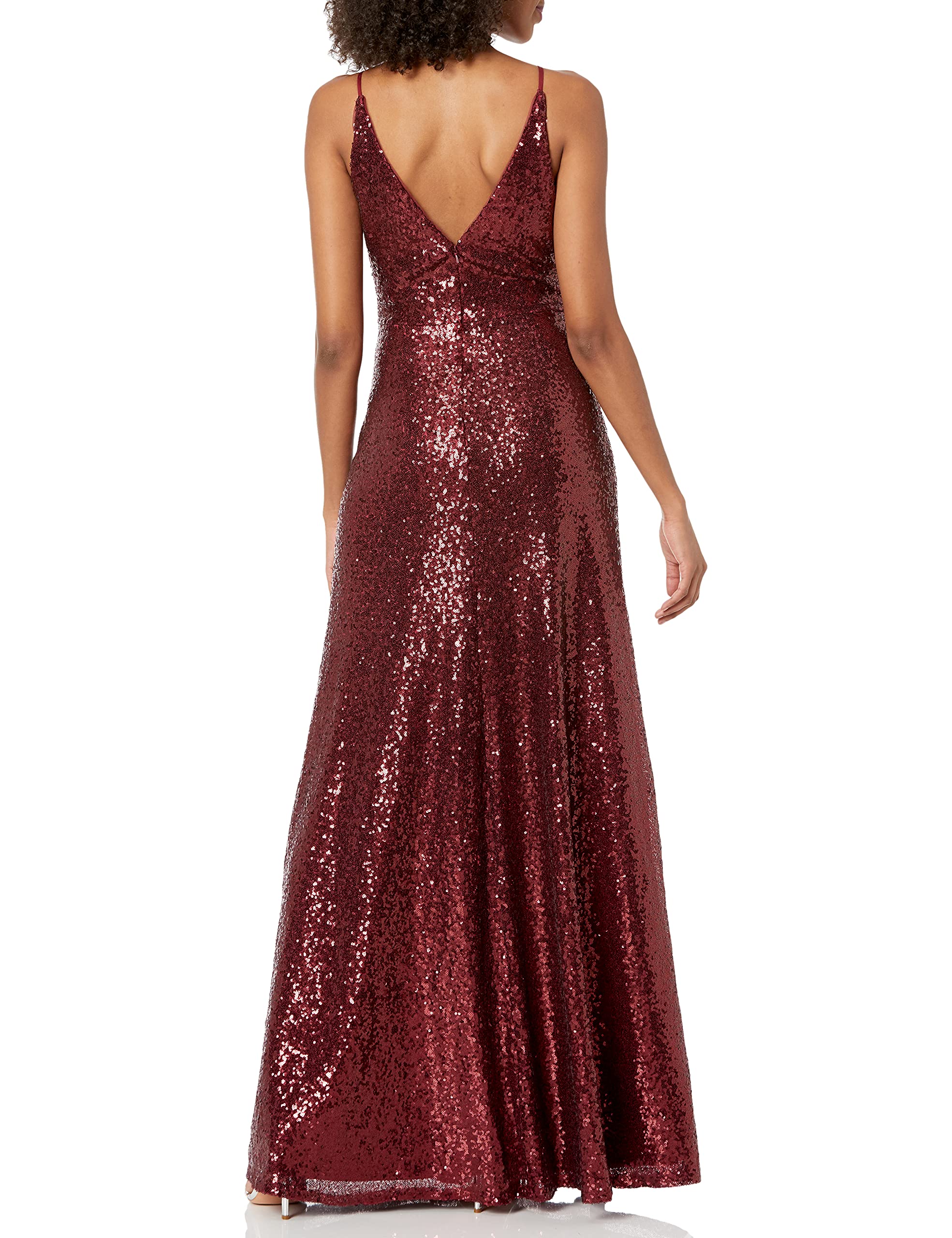 Jenny Yoo Women's Celia Modern Spaghetti Strap Sequin Tulle Dress - Elegant Evening Gown for Prom, Wedding, and Special Occasions