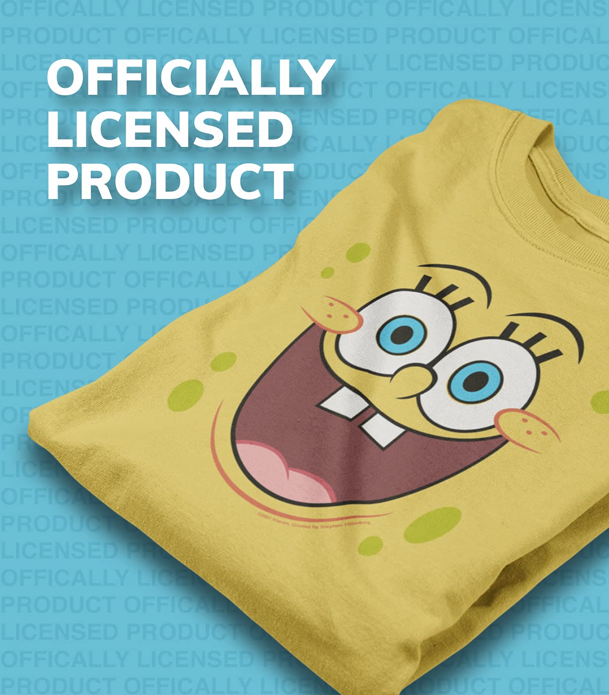 HYBRID APPAREL Spongebob Squarepants Baseball Graphic T-Shirt for Men - Soft Cotton Short Sleeve Tee - Casual Wear, Fan Gift & Game Day Outfit