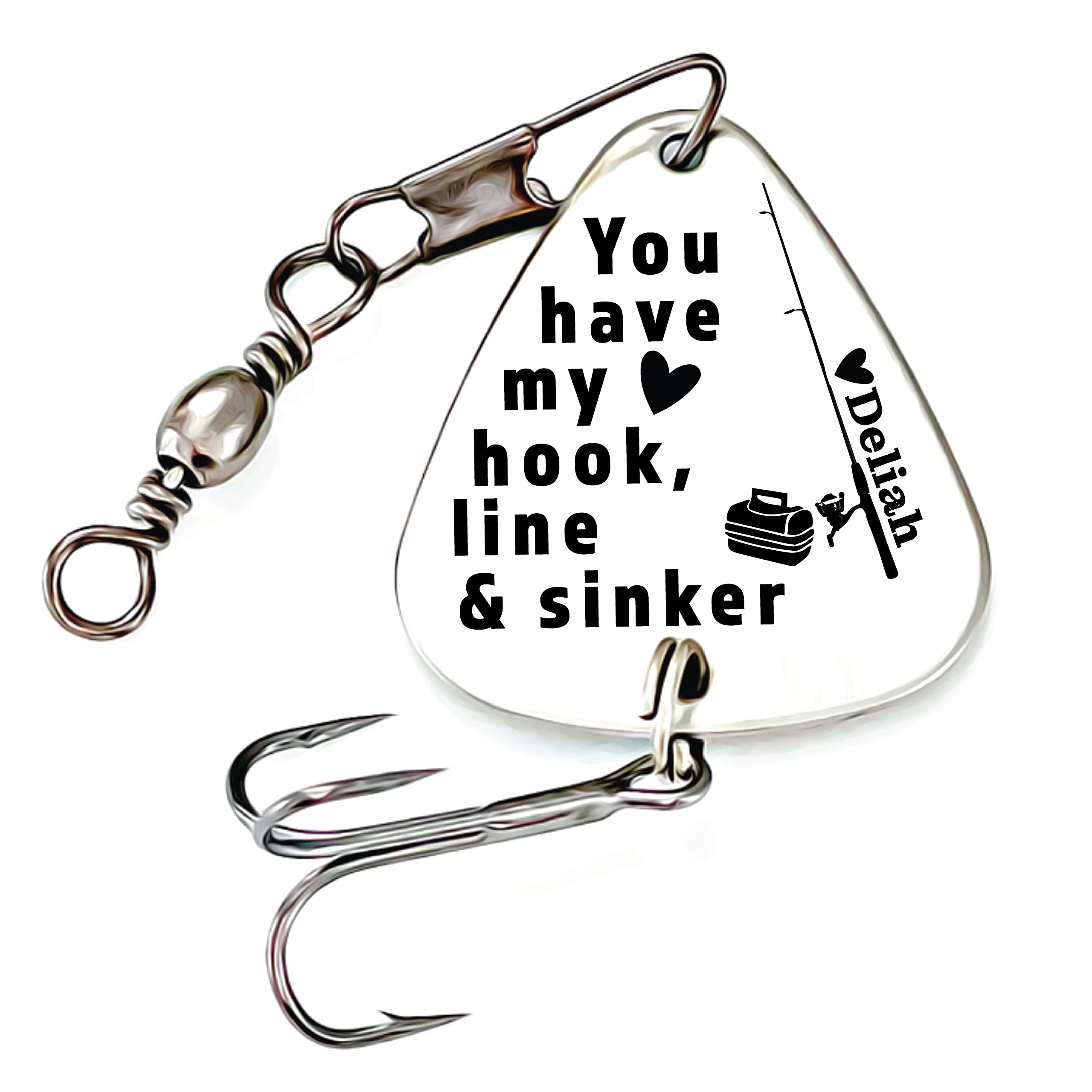 Kingman Custom Fishing Lure - Personalized Valentine's Day Gift for Men | Unique Fishing Bait for Him | Hook, Line & Sinker Present | Perfect for Bass Fishing, Trout Angling & Outdoor Adventures