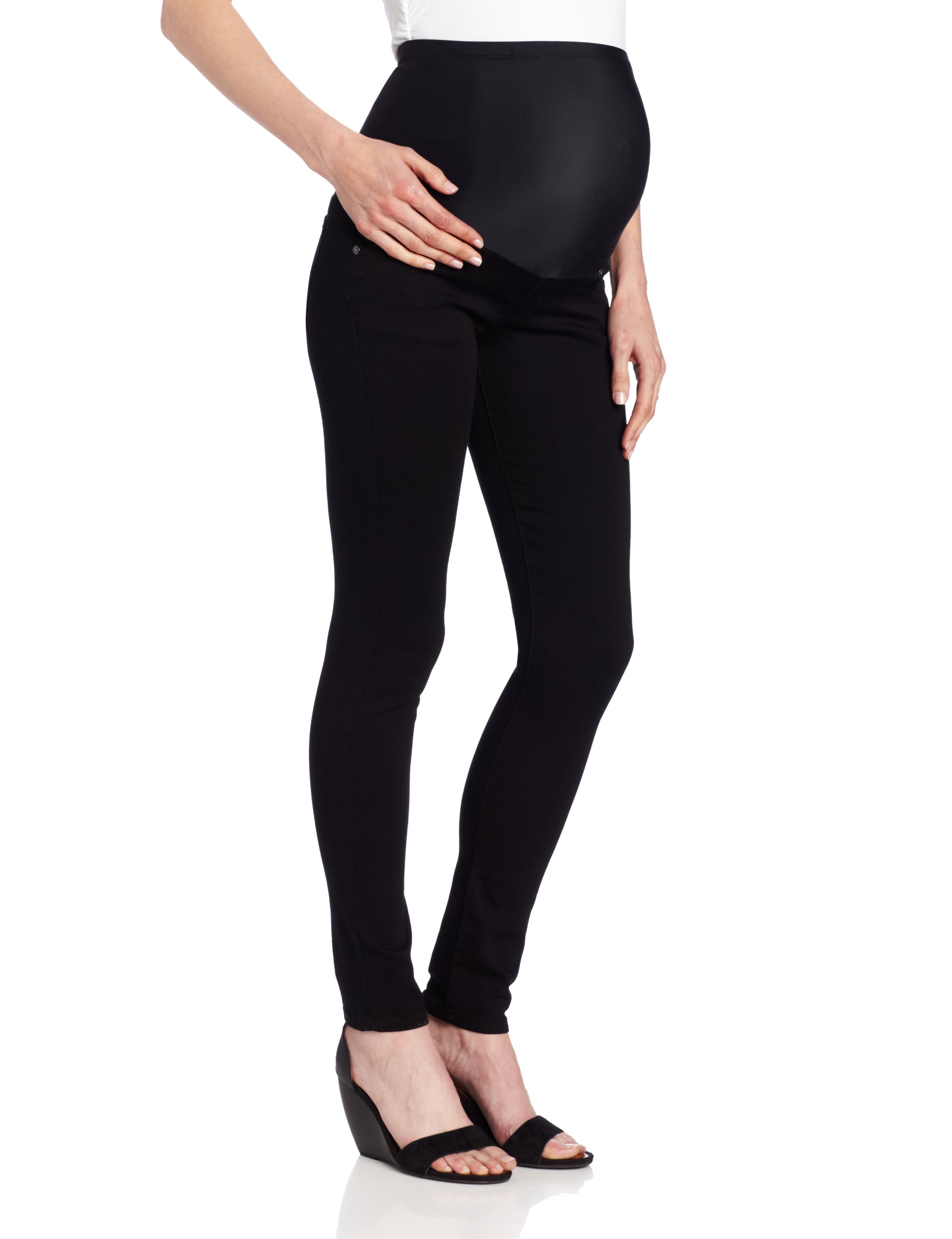 James Jeans Women's Maternity Twiggy Skinny Jeans in Classic Black - Perfect for Pregnancy Comfort & Everyday Wear