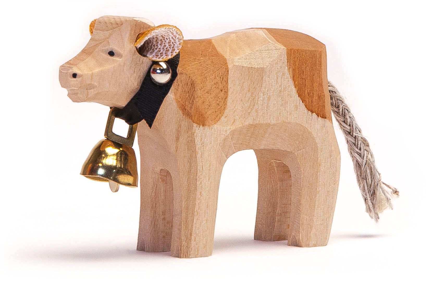 Marc Trauffer Retro Traditional Swiss Cow Figurine - Handmade Alpine Decor for Home, Office & Gift Giving