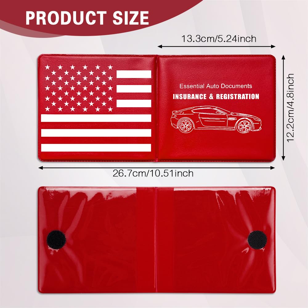 2-Pack Car Glove Box Organizer - Universal Vehicle Document Holder for Registration, Insurance & Cards - Essential Car Interior Accessories for Most Cars - Perfect for Road Trips & Daily Commute Storage