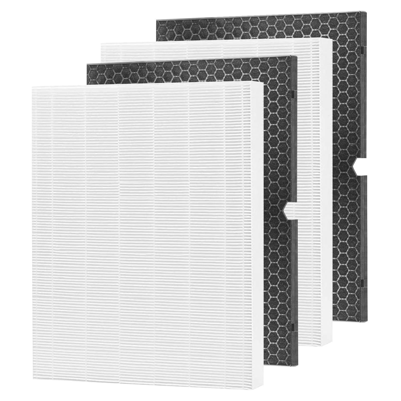 Winix 5500-2 Air Purifier Replacement Filter H (116130) - 2 HEPA Filters & 2 Activated Carbon Filters Combo Pack - Compatible with Winix 5500-2 Air Purifier - Improve Indoor Air Quality for Allergies & Pet Dander