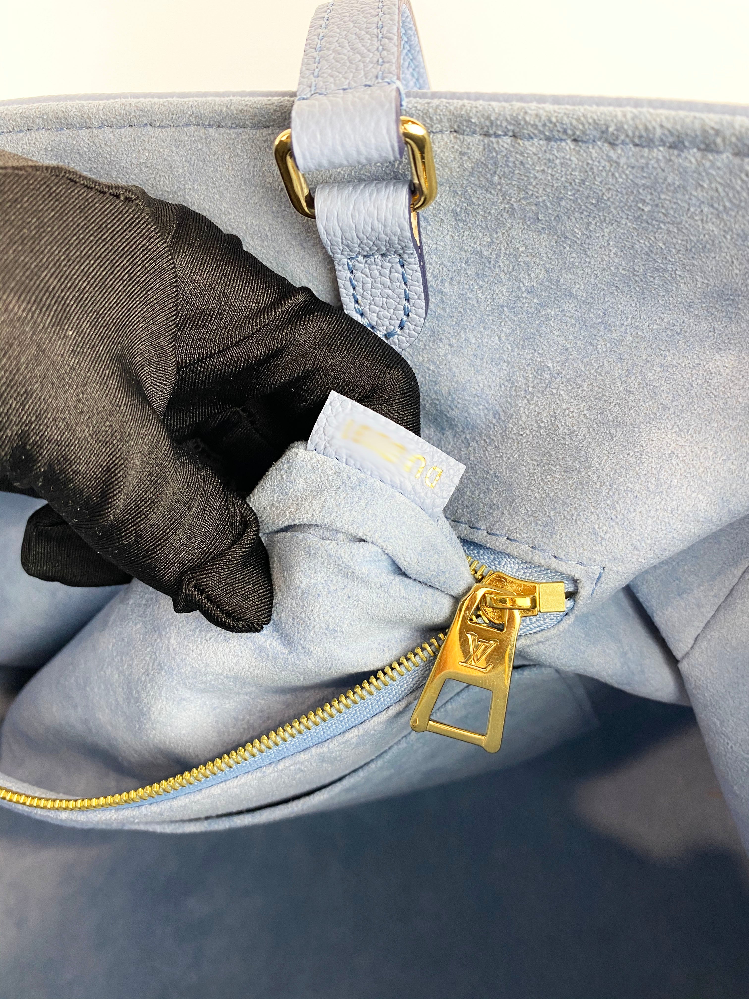 Louis Vuitton OnTheGo MM Tote Bag in Summer Blue - Stylish Designer Handbag for Women, Perfect for Work, Travel & Everyday Use