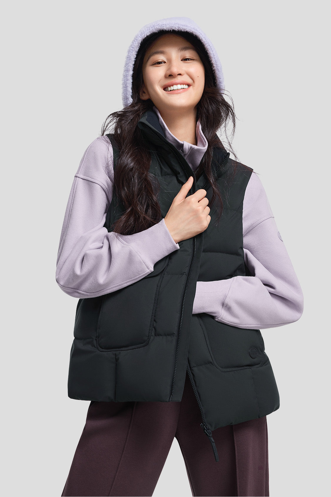 RainLite Women's Water Repellent Down Vest - Lightweight Warm Puffer Jacket for Outdoor Hiking, Camping & Winter Activities