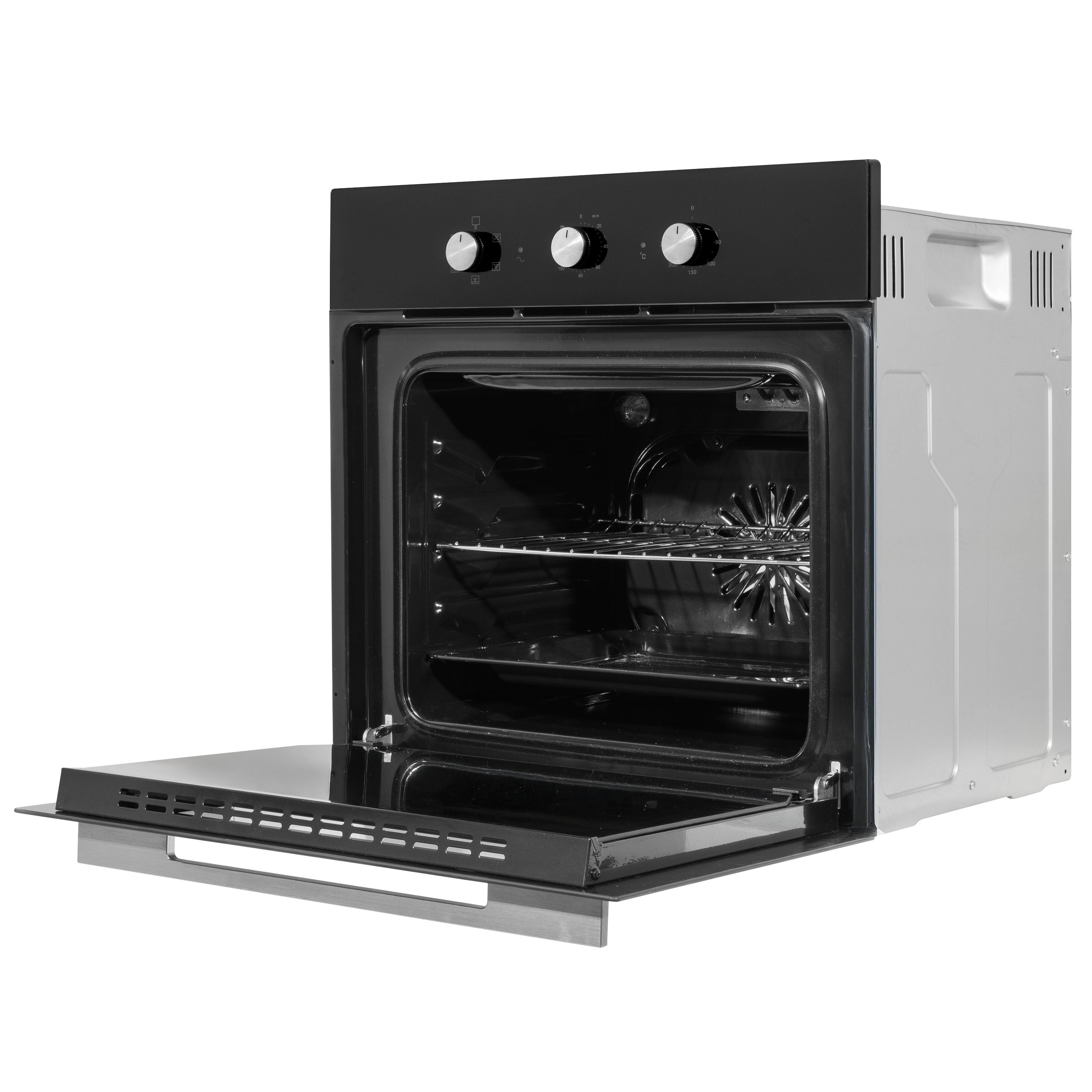 Baridi 60cm Built-In 5 Function Fan Assisted Electric Oven with Timer - 55L Capacity, Black (DH110) - Perfect for Baking, Roasting & Grilling in Modern Kitchens