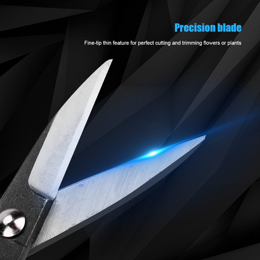 Premium Japanese Bonsai Scissors - Stainless Steel Pruning Shears for Bonsai Trees, Fruit Trees & Grape Vines - 190mm Professional Garden Trimming Tool (Black) - Perfect for Precision Pruning, Shaping & Maintenance