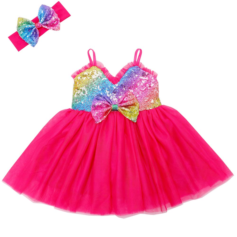 Cilucu Baby Girl Sequin Tutu Dress - Flower Girl Dress for Kids Wedding, Princess Party Dress for Birthday, Pageant & Special Occasions