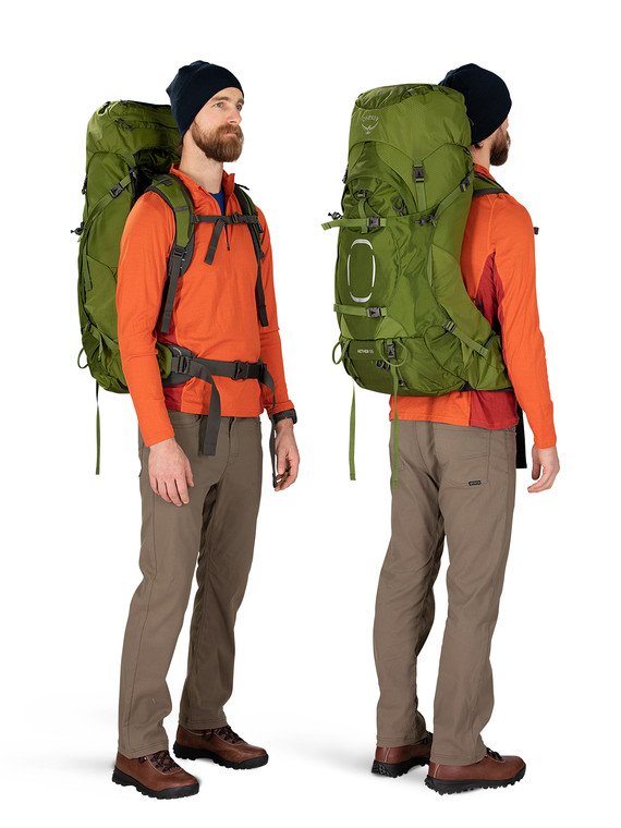 Osprey Aether 55 Backpack - Lightweight Hiking Backpack for Men & Women, 55L Travel Backpack with Adjustable Suspension - Perfect for Camping, Backpacking & Outdoor Adventures