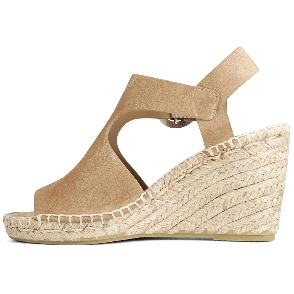 VIA SPIGA Women's Nolan Buckle Ankle Wedge Sandals - Comfortable Summer Casual Shoes for Walking, Beach, Vacation & Outdoor Activities