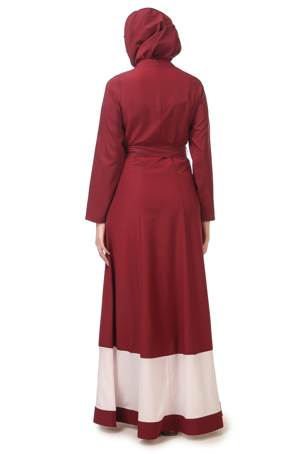 Elegant Dual Color Formal Abaya Dress for Women - Modest Islamic Prayer Dress for Mosque & Special Occasions