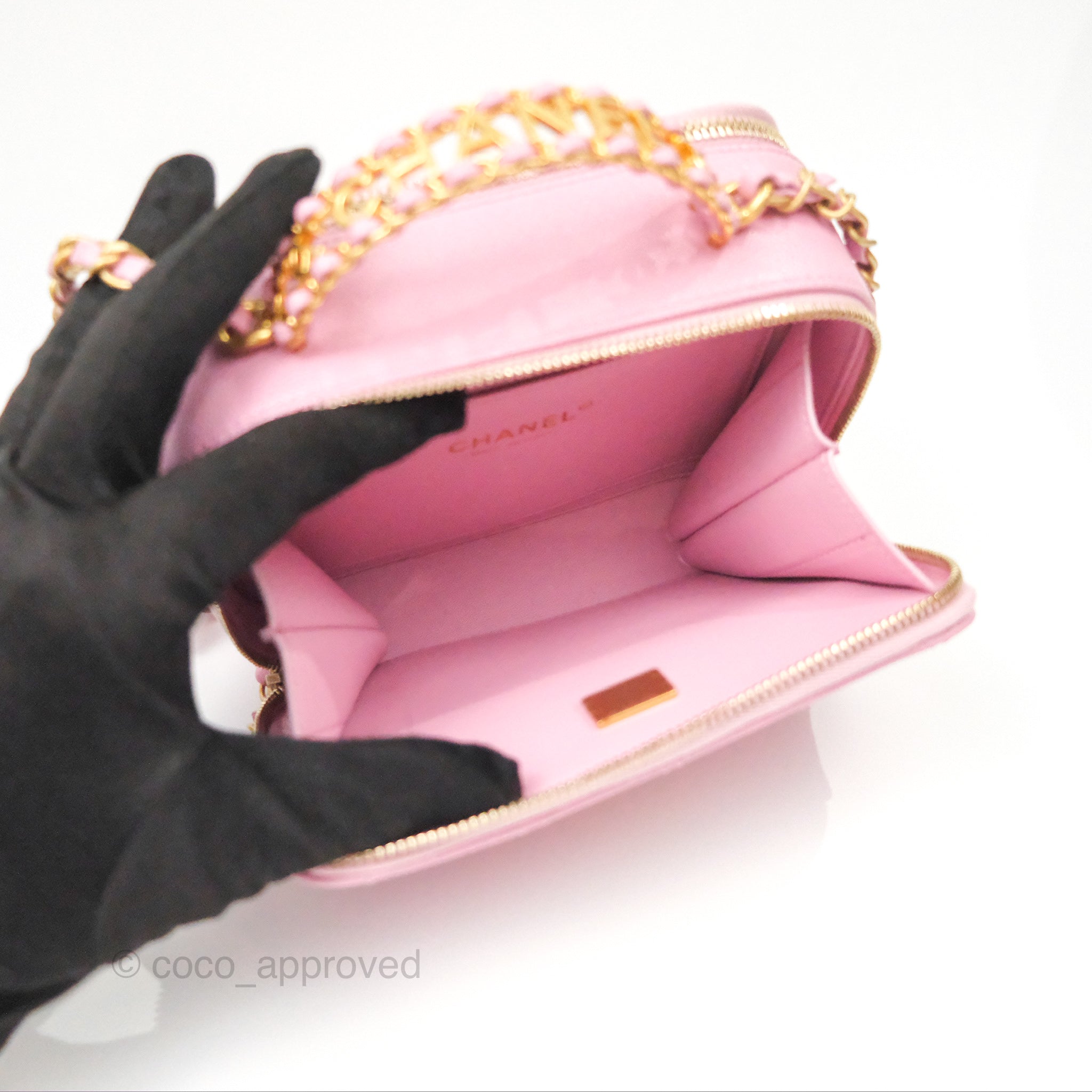Chanel Caviar Quilted Small Vanity Case Handbag in Light Pink - Luxury Crossbody Bag for Women, Perfect for Date Night & Special Occasions