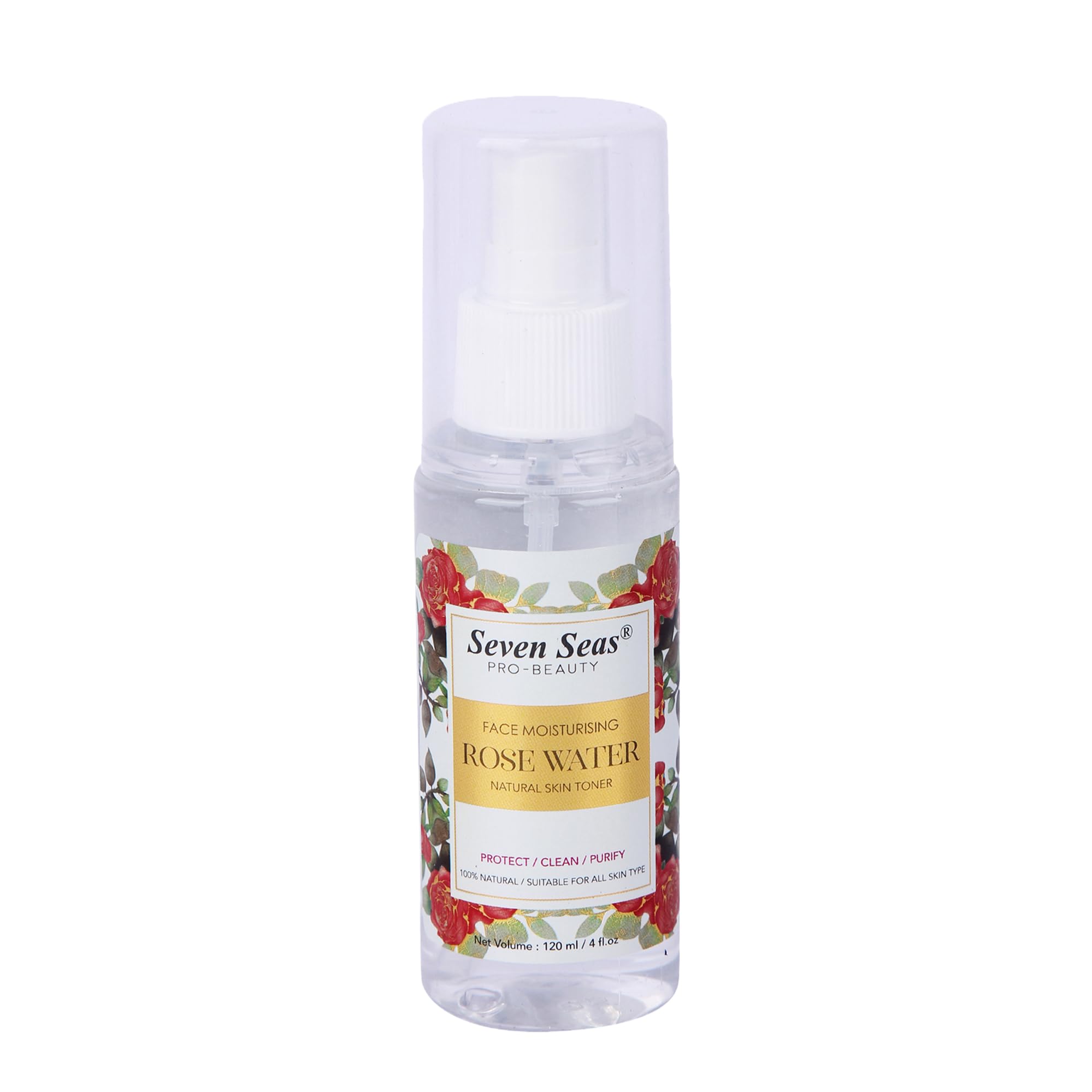 Seven Seas Rose Water Face Mist & Toner - Hydrating Facial Spray for Brighter Skin | Oil Control & Pore Refining | Perfect for Daily Skincare, Makeup Setting & On-the-Go Refreshment