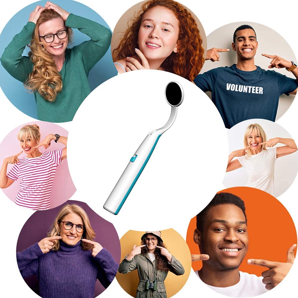 LED Dental Mirror with Light - Anti-Fog Mouth Inspection Mirror for Dentists & Home Use - Perfect for Teeth Cleaning, Oral Exams & DIY Dental Care