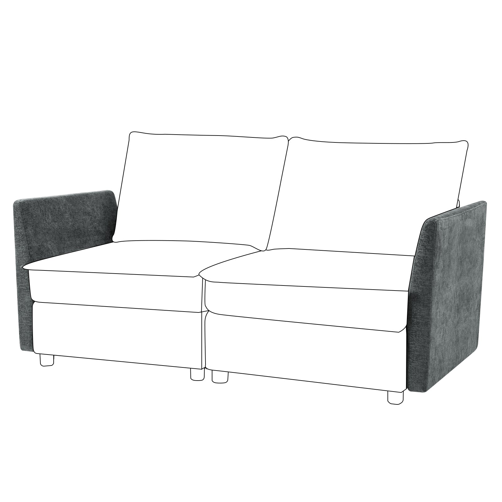Harmetrix Oversized Soft Sectional Couch Accessories - Cushions, Throws & Covers for Ultimate Comfort | Perfect for Living Room, Family Room & Home Theater