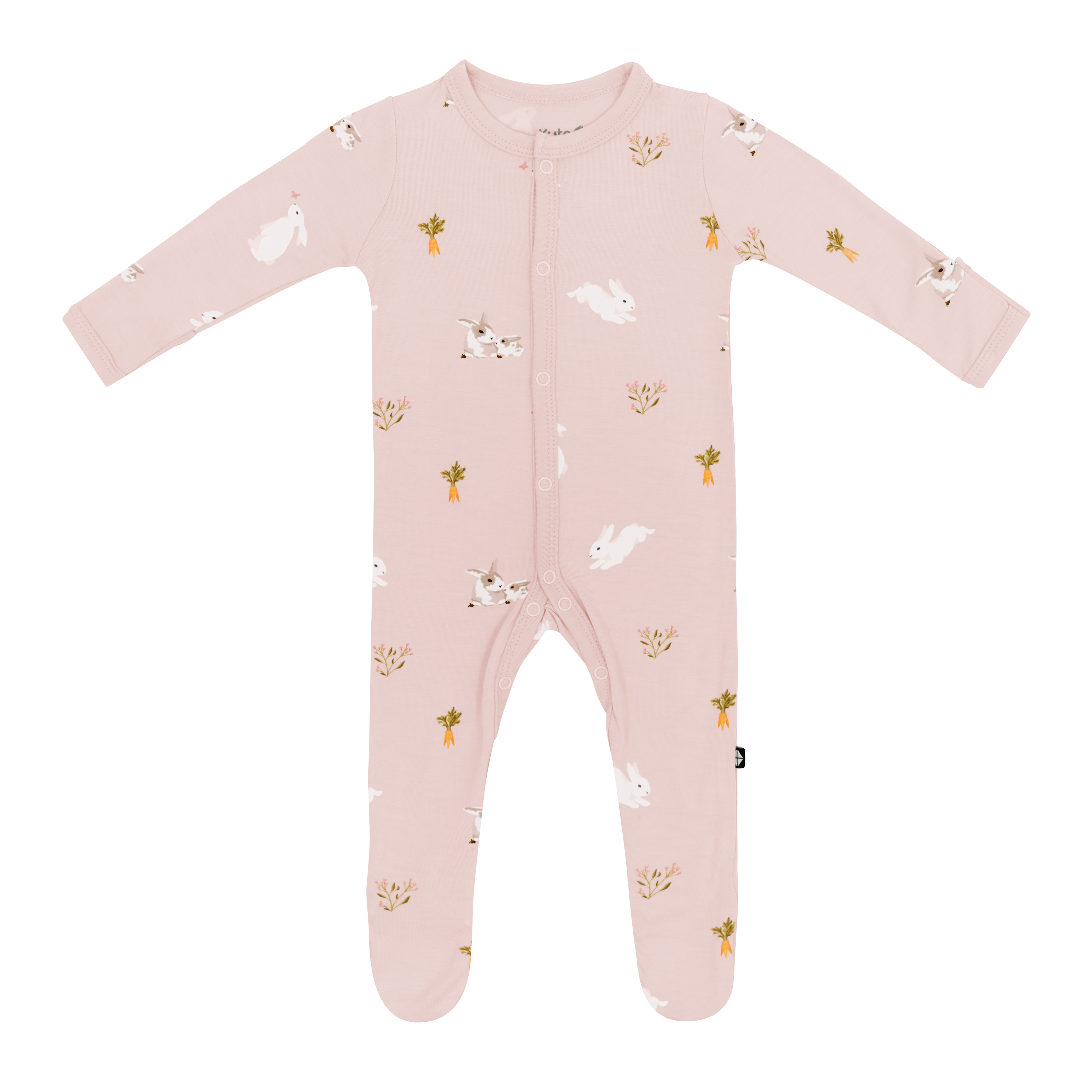 Blush Rabbit Footie Pajamas for Baby Girls - Soft & Cozy Sleepwear for Newborns & Toddlers - Perfect for Bedtime, Lounging & Photo Shoots