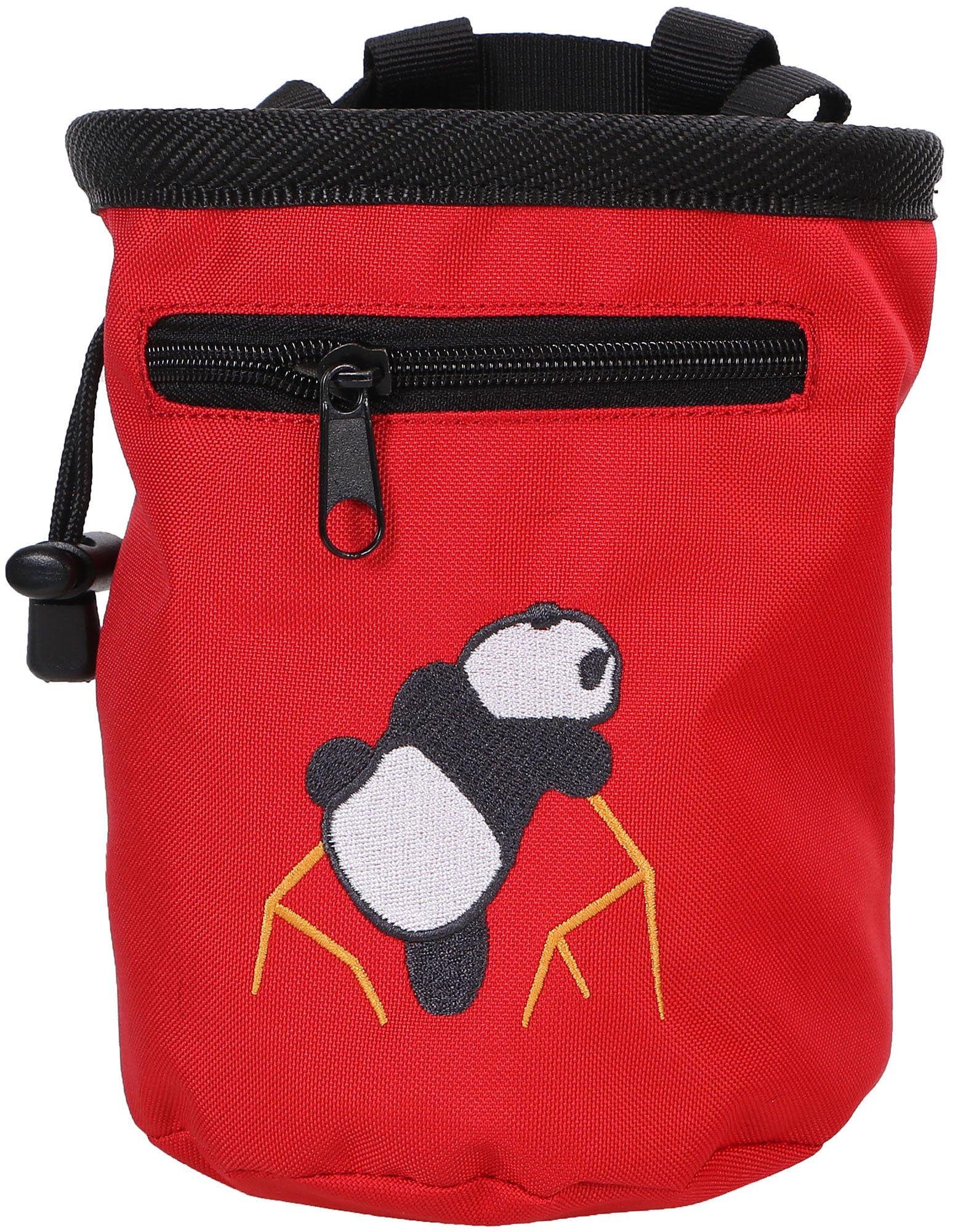 AMC Rock Climbing Chalk Bag with Panda Embroidery & Zipper Pocket - Perfect for Bouldering, Gym Training & Outdoor Climbing Adventures