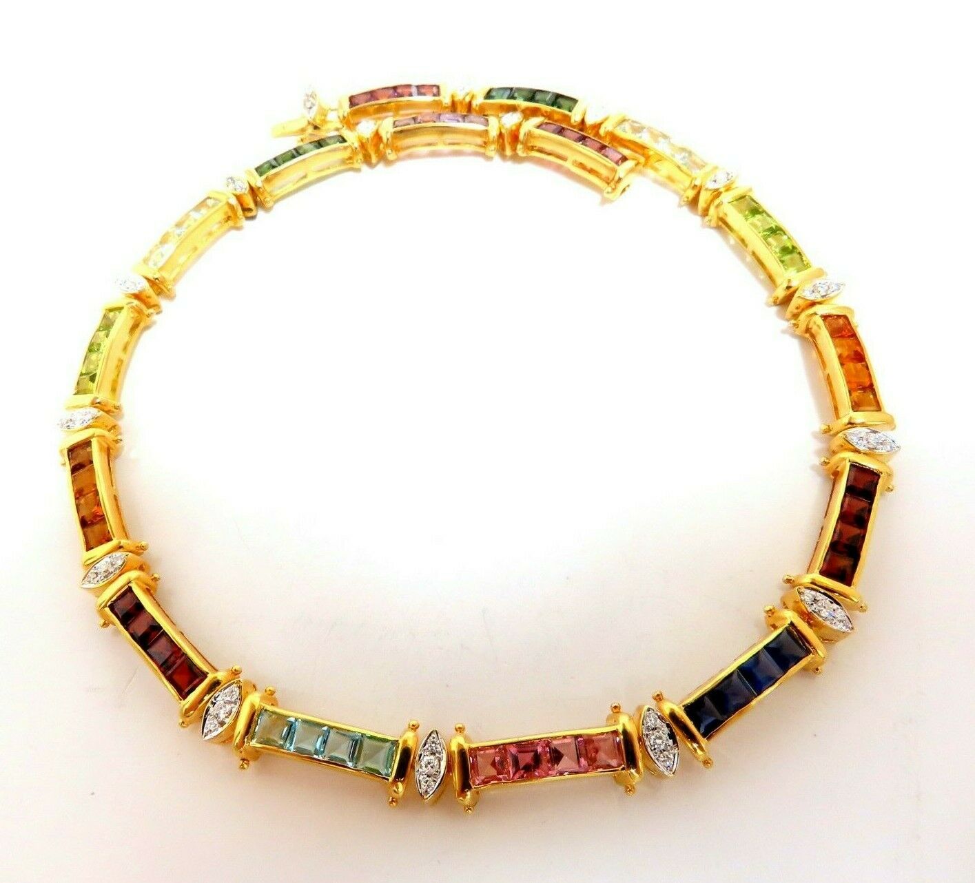 50-Piece Natural Gemstone Necklace Set - Garnet, Tourmaline, Aquamarine, Peridot, Citrine, Topaz & Diamond | Elegant Jewelry Gift for Women, Bridal Party, Anniversary & Special Occasions