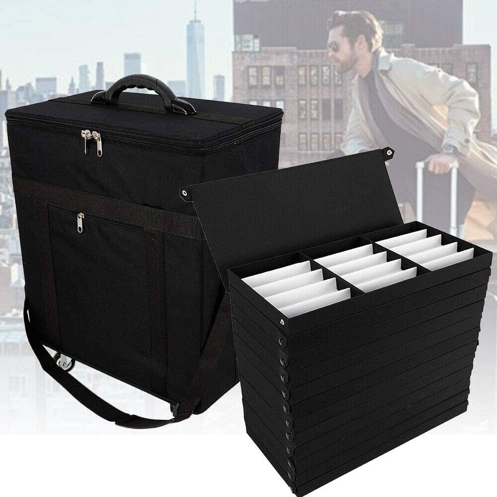 180-Slot Eyeglasses Organizer - Portable Optical Frame Display Case & Storage Box for Eyewear Collectors | Travel-Friendly Glasses Organizer with Trolley Handle | Perfect for Retail Stores, Home Organization & Travel Accessories