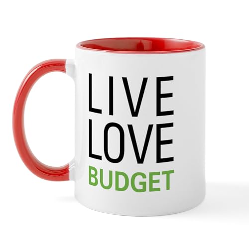White/Red Inside - Live Love Budget Mug