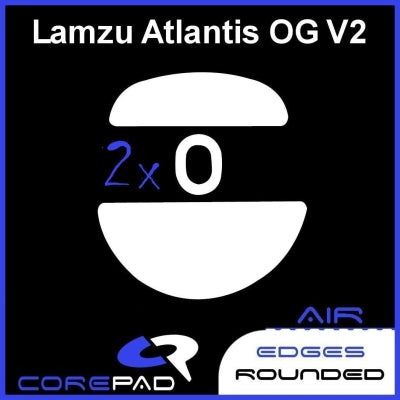 Corepad Skatez AIR Mouse Feet - Ultra Smooth Gliding for Lamzu Atlantis OG V2, OG V2 4K & OG V2 Pro Gaming Mice | Perfect for FPS, MOBA & Esports Gaming