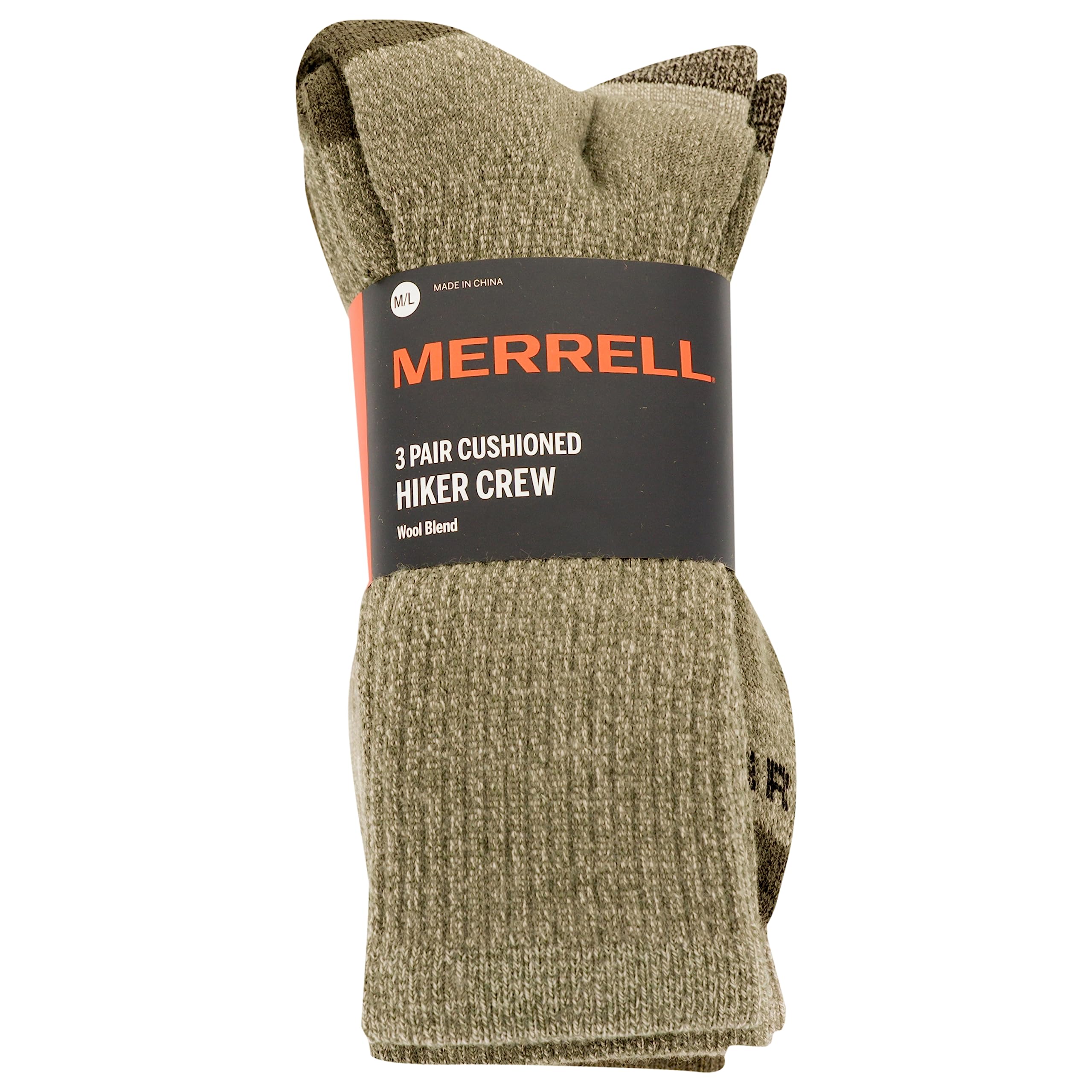 Merrell Men's 3 Pack Cushioned Performance Hiking Socks - Low Quarter Crew Socks for Hiking, Walking & Outdoor Activities - Moisture Wicking & Arch Support for All-Day Comfort