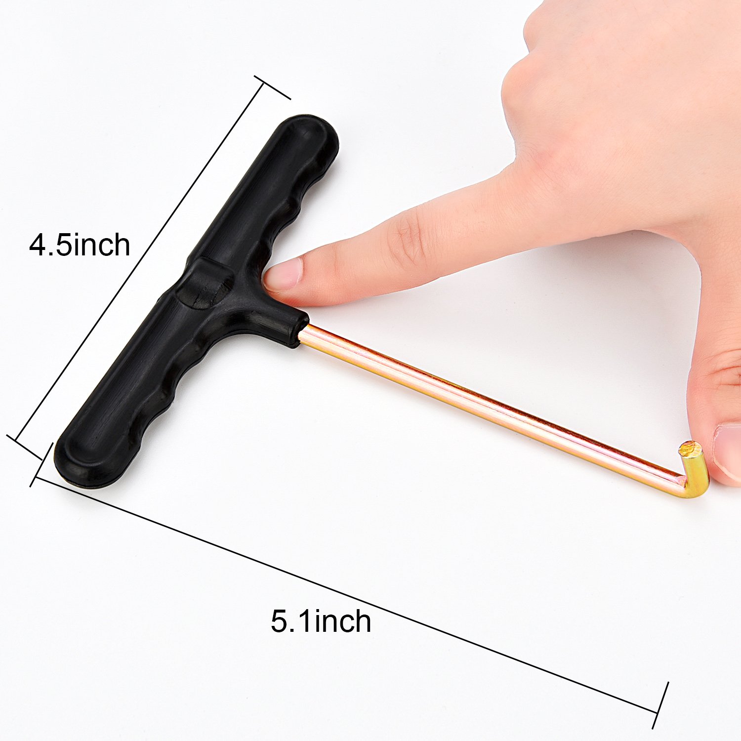 TecUnite 2 Pack Trampoline Spring Pull Tool with T-Hook - Heavy Duty Spring Adjustment Kit for Trampoline Repair & Maintenance (Perfect for Home, Backyard, and Commercial Trampoline Parks)