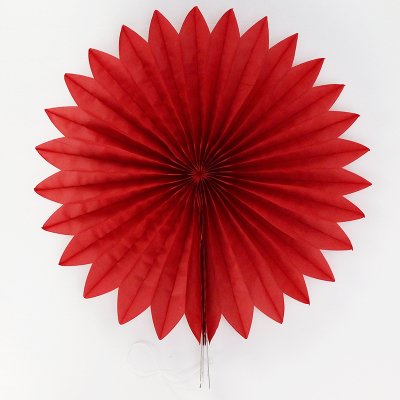 Zorpia® 10 Inch Mini Hanging Decorative Fan - 5 Pack Red Tissue Paper Fans for Wedding Decorations, Birthday Party Supplies, Baby Shower Decor & Nursery Room Decorations - Perfect for Indoor Events, Home Decor & Photo Backdrops