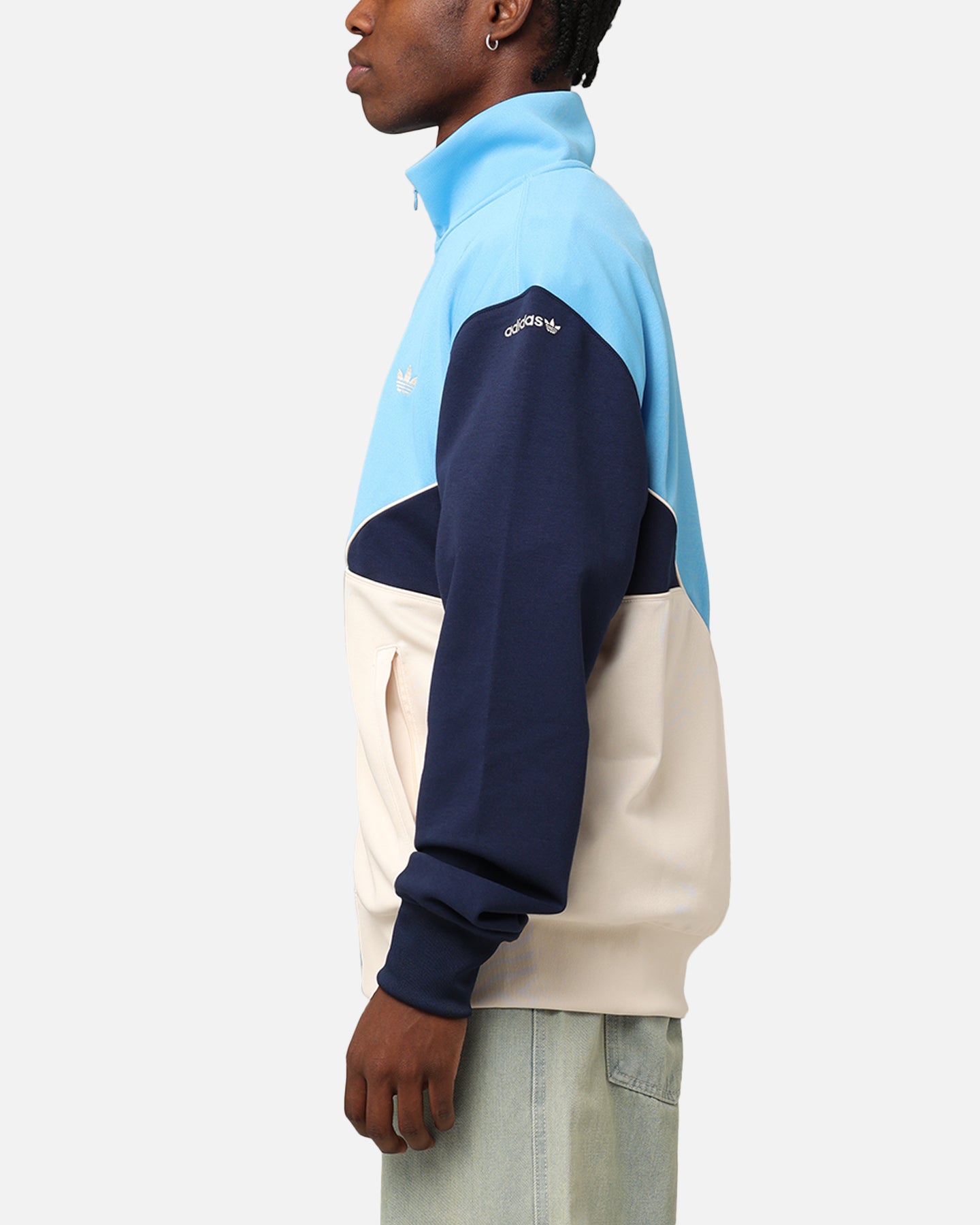 Adidas Adicolor Track Top Jacket - Semi Blue Burst/Wonder White/Night Indigo - Men's Athletic Running Hoodie for Gym & Streetwear Fashion