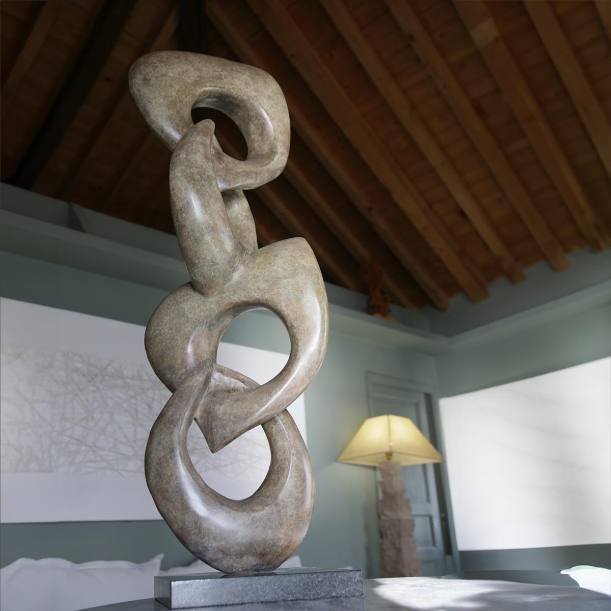 Dove Patina Bronze Sculpture - Handcrafted Artwork for Home Decor, Office & Garden | Elegant Gift Idea