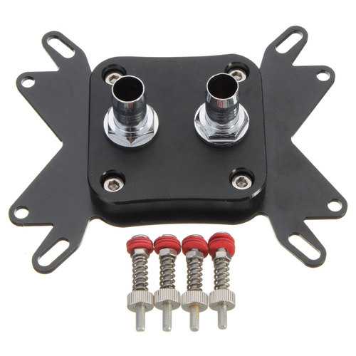 High-Performance Black POM CPU Water Cooling Block - Compatible with AMD AM2/AM3 & Intel LGA 775/1155/1156 - Perfect for Gaming PC & Overclocking Builds
