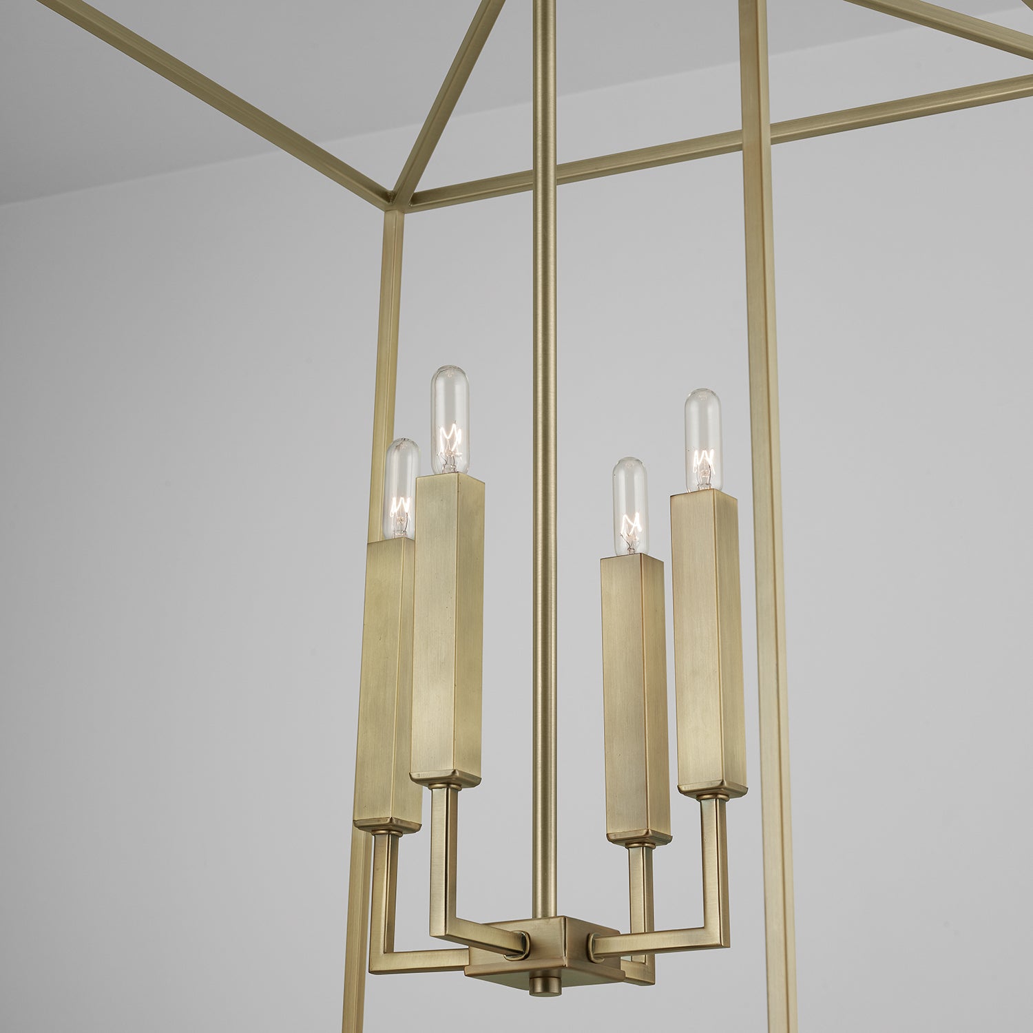 Capital Lighting Four Light Foyer Pendant - Modern Entryway Chandelier for Hallway, Staircase & Dining Room Decor | Energy Efficient LED Fixture