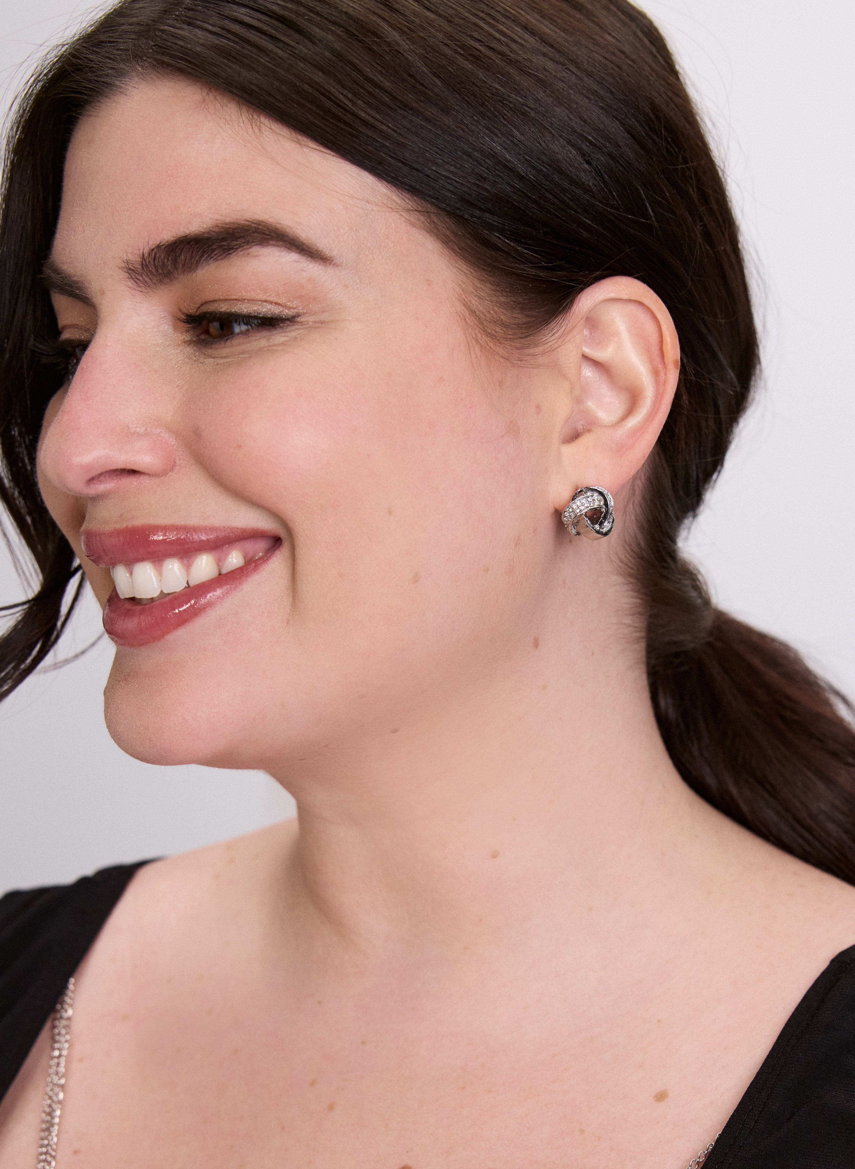Elegant Crystal Inset Knot Earrings for Women - Boho Chic Dangle Jewelry - Perfect for Weddings, Parties & Everyday Wear