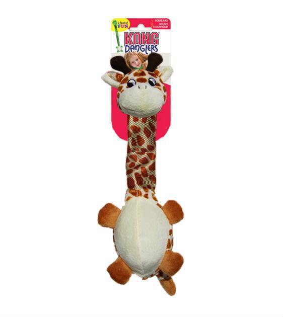 Kong Danglers Giraffe Dog Toy - Durable Chew Toy for Small & Medium Dogs - Interactive Play & Teeth Cleaning - Perfect for Indoor & Outdoor Fun