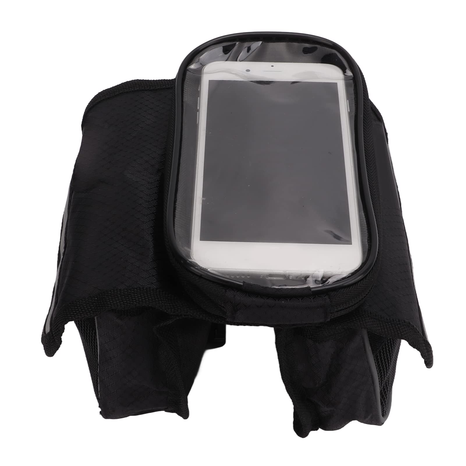 Shockproof Bike Phone Holder - 600D Nylon Waterproof Cycling Phone Bag for iPhone & Android (4.8-5.7 Inch) - Easy Installation Bicycle Accessory for Commuting, Outdoor Riding & Sports Activities