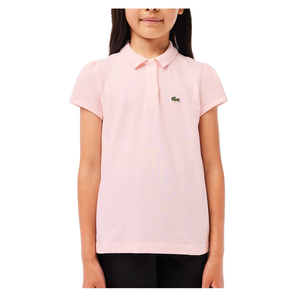 Girls' Scallop Tennis Polo Shirt - Breathable Cotton Blend Top for Active Play & School Sports | Perfect for Tennis, Golf & Casual Wear