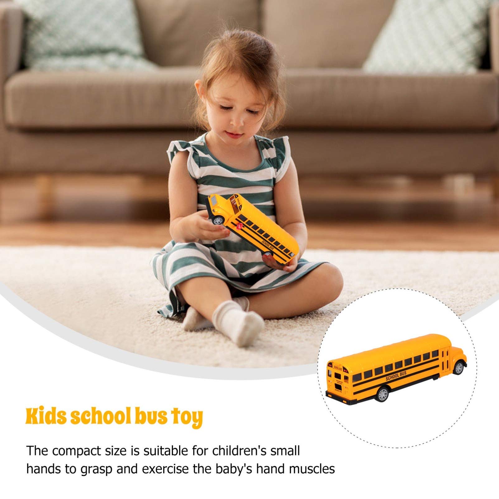 ibasenice 1Pc School Bus Toy Car - Realistic Miniature Model Vehicle for Kids & Toddlers | Perfect for Pretend Play, Early Learning & Collectible Display