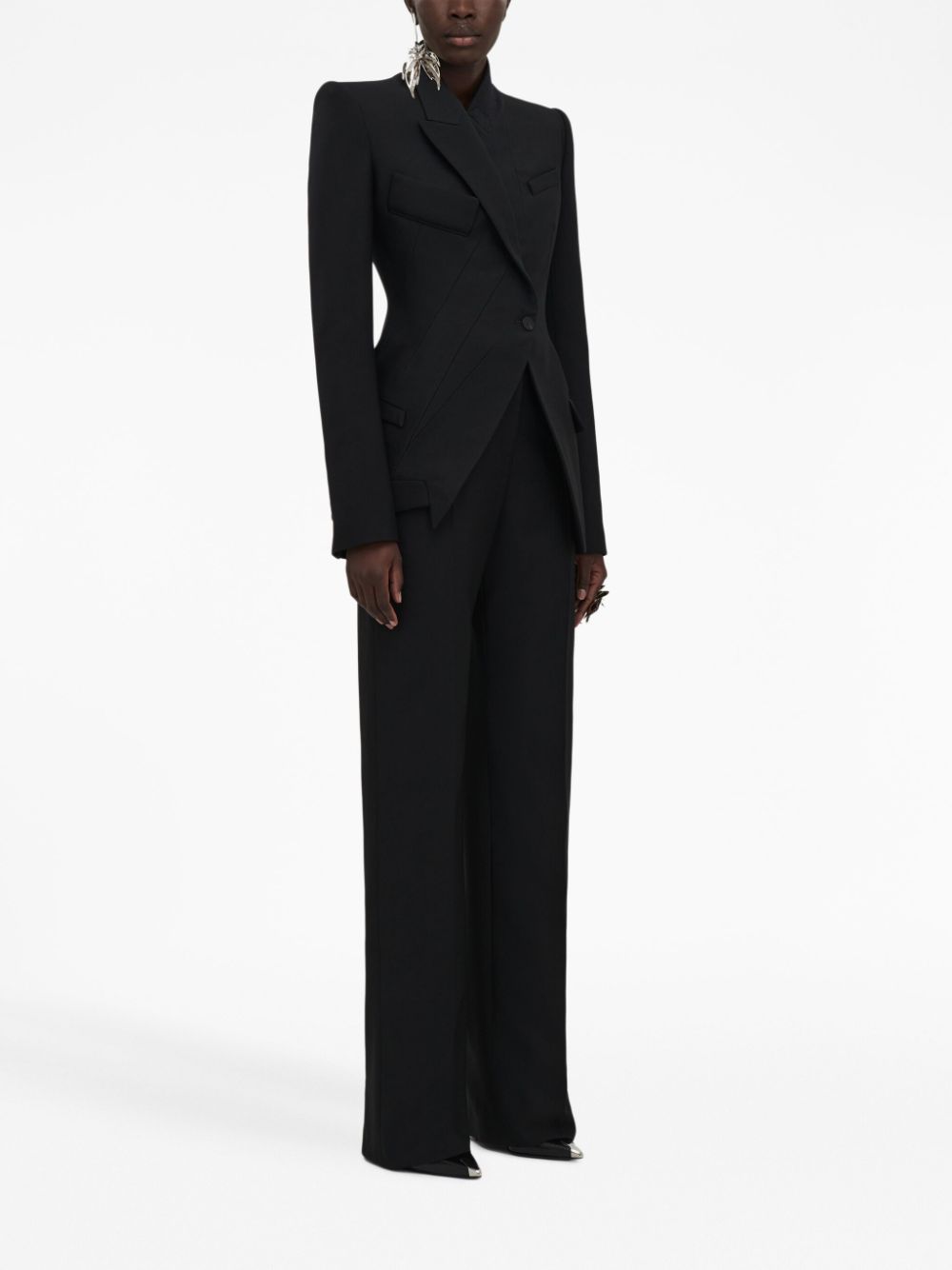 Alexander McQueen Black Trousers for Men - Slim Fit Luxury Dress Pants for Business, Office & Formal Events